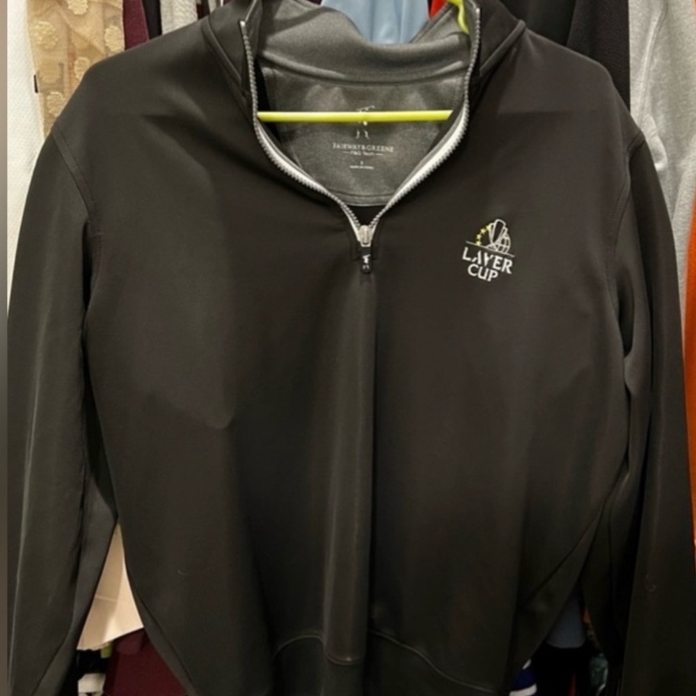 Men’s Tennis Laver Cup Black 1/4 Zip Pullover Fairway & Greene Size Small
